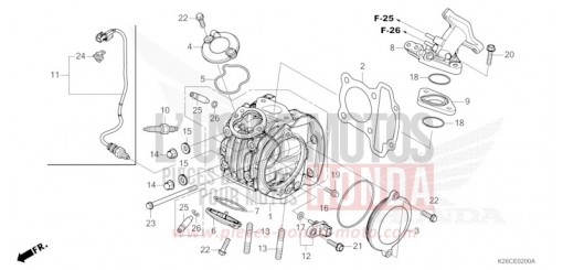 CYLINDER HEAD MSX125AR de 2024
